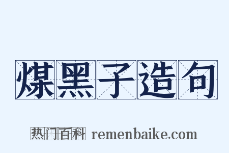 煤黑子造句是什么意思的图片